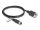 Delock M12 Kabel D-kodiert 4 Pin Buchse zu RJ45 Buchse zum Einbau Cat.5e FTP 1 m schwarz