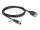 Delock M12 Kabel D-kodiert 4 Pin Buchse zu RJ45 Buchse zum Einbau Cat.5e FTP 2 m schwarz