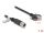 Delock M12 Kabel X-kodiert 8 Pin Buchse zu RJ45 Stecker mit Schrauben Cat.6A S/FTP 1 m schwarz