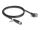 Delock M12 Kabel X-kodiert 8 Pin Buchse zu RJ45 Stecker mit Schrauben Cat.6A S/FTP 1 m schwarz