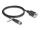Delock M12 Kabel X-kodiert 8 Pin Buchse zu RJ45 Buchse zum Einbau Cat.6A S/FTP 1 m schwarz