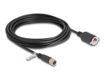 Delock M12 Kabel X-kodiert 8 Pin Buchse zu RJ45 Buchse zum Einbau Cat.6A S/FTP 5 m schwarz