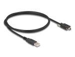 Delock USB 2.0 Kabel Typ-A Stecker zu Typ Mini-B Stecker mit Schraubenabstand 13 mm 1 m schwarz