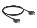 Delock USB 2.0 Kabel Typ-A Stecker zu Stecker mit Schraubenabstand 30 mm 1 m schwarz