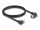 Delock USB 5 Gbps Kabel USB Typ-A Stecker 90° nach unten gewinkelt zu USB Typ-B Stecker mit Schraube 90° nach rechts gewinkelt 1 m schwarz
