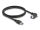 Delock USB 5 Gbps Kabel USB Typ-A Stecker gerade zu USB Typ-B Stecker mit Schraube 90° nach rechts gewinkelt 1 m schwarz