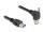 Delock USB 5 Gbps Kabel USB Typ-A Stecker gerade zu USB Typ-B Stecker mit Schraube 90° nach rechts gewinkelt 1 m schwarz