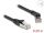 Delock RJ45 Netzwerkkabel Cat.6A S/FTP Stecker 45° nach rechts gewinkelt zu Stecker gerade 0,25 m schwarz