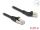 Delock RJ45 Netzwerkkabel Cat.6A S/FTP Stecker 45° nach links gewinkelt zu Stecker gerade 0,25 m schwarz