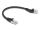 Delock RJ45 Netzwerkkabel Cat.6A S/FTP Stecker 45° nach links gewinkelt zu Stecker gerade 0,25 m schwarz
