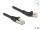 Delock RJ45 Netzwerkkabel Cat.6A S/FTP Stecker 45° nach links gewinkelt zu Stecker gerade 1 m schwarz