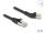 Delock RJ45 Netzwerkkabel Cat.6A S/FTP Stecker 45° nach links gewinkelt zu Stecker gerade 2 m schwarz