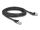 Delock RJ45 Netzwerkkabel Cat.6A S/FTP Stecker 45° nach links gewinkelt zu Stecker gerade 3 m schwarz