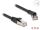 Delock RJ45 Netzwerkkabel Cat.8.1 S/FTP Stecker 45° nach rechts gewinkelt zu Stecker gerade bis 40 Gbps 0,5 m schwarz