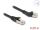 Delock RJ45 Netzwerkkabel Cat.8.1 S/FTP Stecker 45° nach links gewinkelt zu Stecker gerade bis 40 Gbps 0,25 m schwarz