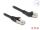 Delock RJ45 Netzwerkkabel Cat.8.1 S/FTP Stecker 45° nach links gewinkelt zu Stecker gerade bis 40 Gbps 0,5 m schwarz