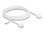Delock RJ45 Netzwerkkabel Cat.6 UTP Ultra Slim 5 m weiß mit kurzen Steckern