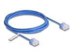 Delock RJ45 Netzwerkkabel Cat.6 UTP Ultra Slim 2 m blau mit kurzen Steckern