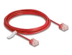 Delock RJ45 Netzwerkkabel Cat.6 UTP Ultra Slim 3 m rot mit kurzen Steckern