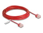 Delock RJ45 Netzwerkkabel Cat.6 UTP Ultra Slim 5 m rot mit kurzen Steckern