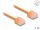 Delock RJ45 Netzwerkkabel Cat.6 UTP Ultra Slim 1 m orange mit kurzen Steckern