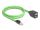 Delock RJ45 Netzwerk Verlängerungskabel Cat.6A Stecker zu Buchse SF/UTP schleppkettentauglich PUR (TPU) 1 m grün