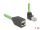 Delock RJ45 Netzwerk Verlängerungskabel Cat.6A Stecker oben gewinkelt zu Buchse SF/UTP schleppkettentauglich PUR (TPU) 1 m grün