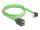 Delock RJ45 Netzwerk Verlängerungskabel Cat.6A Stecker oben gewinkelt zu Buchse SF/UTP schleppkettentauglich PUR (TPU) 1 m grün