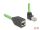 Delock RJ45 Netzwerk Verlängerungskabel Cat.6A Stecker oben gewinkelt zu Buchse SF/UTP schleppkettentauglich PUR (TPU) 2 m grün
