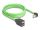 Delock RJ45 Netzwerk Verlängerungskabel Cat.6A Stecker unten gewinkelt zu Buchse SF/UTP schleppkettentauglich PUR (TPU) 2 m grün
