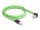 Delock RJ45 Netzwerkkabel Cat.6A Stecker zu Stecker unten gewinkelt SF/UTP schleppkettentauglich PUR (TPU) 1 m grün