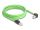 Delock RJ45 Netzwerkkabel Cat.6A Stecker zu Stecker unten gewinkelt SF/UTP schleppkettentauglich PUR (TPU) 2 m grün