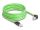 Delock RJ45 Netzwerkkabel Cat.6A Stecker zu Stecker unten gewinkelt SF/UTP schleppkettentauglich PUR (TPU) 5 m grün