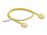 Delock RJ45 Netzwerkkabel Cat.6 UTP Ultra Slim 0,5 m gelb mit kurzen Steckern