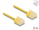 Delock RJ45 Netzwerkkabel Cat.6 UTP Ultra Slim 5 m gelb mit kurzen Steckern