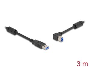 Delock USB 5 Gbps Kabel Typ-A Stecker zu Typ-B Stecker 90° links gewinkelt 3 m