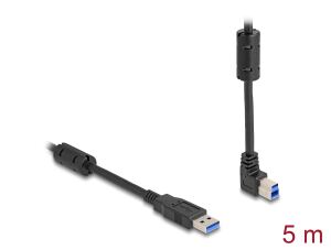 Delock USB 5 Gbps Kabel Typ-A Stecker zu Typ-B Stecker 90° oben gewinkelt 5 m