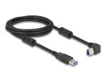 Delock USB 5 Gbps Kabel Typ-A Stecker zu Typ-B Stecker 90° rechts gewinkelt 2 m