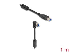 Delock USB 5 Gbps Kabel Typ-A Stecker zu Typ-B Stecker 90° unten gewinkelt 1 m