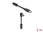 Delock USB 5 Gbps Kabel Typ-A Stecker zu Typ-B Stecker 90° unten gewinkelt 2 m