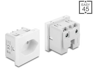 Delock Easy 45 Schutzkontakt-Steckdose T13 Schweiz 45 x 45 mm