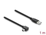 Delock USB 2.0 Kabel Typ-A Stecker zu Typ Mini-B Stecker rechts gewinkelt 1 m
