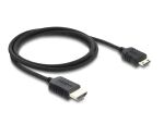 Delock Koaxiales High Speed HDMI Kabel HDMI Stecker zu Mini HDMI Stecker 8K 60 Hz mit Geflechtmantel 1 m