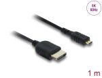 Delock Koaxiales High Speed HDMI Kabel HDMI Stecker zu Micro HDMI Stecker 8K 60 Hz 1 m