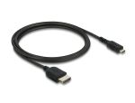 Delock Koaxiales High Speed HDMI Kabel HDMI Stecker zu Micro HDMI Stecker 8K 60 Hz 1 m