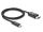 Delock Koaxiales USB Type-C™ zu DisplayPort Kabel (DP Alt Mode) 4K 60 Hz mit Geflechtmantel 1 m
