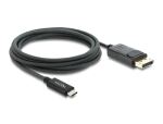 Delock Koaxiales USB Type-C™ zu DisplayPort Kabel (DP Alt Mode) 4K 60 Hz mit Geflechtmantel 2 m
