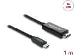 Delock Koaxiales USB Type-C™ zu HDMI Kabel (DP Alt Mode) 4K 60 Hz mit Geflechtmantel 1 m