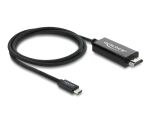 Delock Koaxiales USB Type-C™ zu HDMI Kabel (DP Alt Mode) 4K 60 Hz mit Geflechtmantel 1 m
