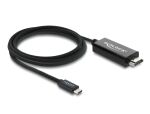 Delock Koaxiales USB Type-C™ zu HDMI Kabel (DP Alt Mode) 4K 60 Hz mit Geflechtmantel 2 m